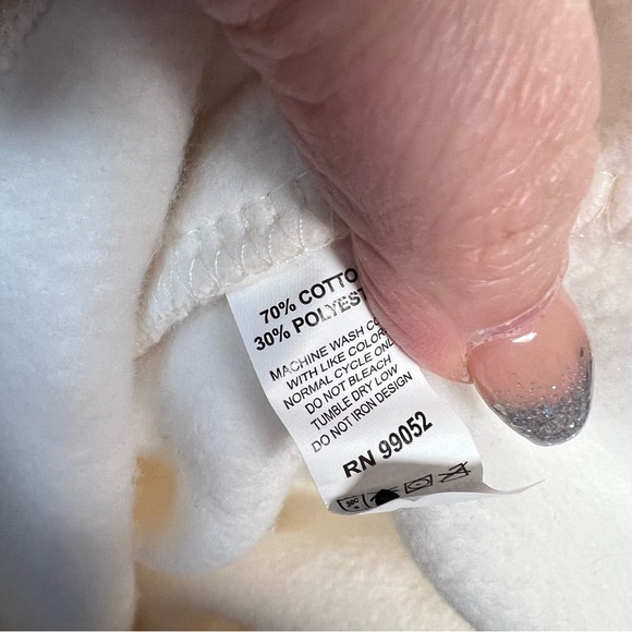 Glossier Limited Edition Embroidered Cream Hoodie SZ SM - Picture 6 of 7